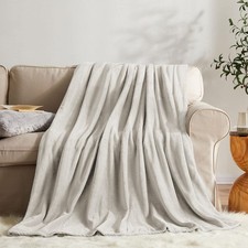 Super Soft Fleece Blanket Sofa Bed Throw Large Faux Fur Reversible Travel Throw