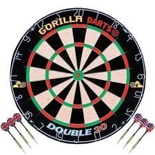 Gorilla Darts Double 20 Tournament Quality Dart Board Dartboard Inc - Free Darts