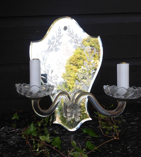 Vintage venetian glass mirror - vintage,