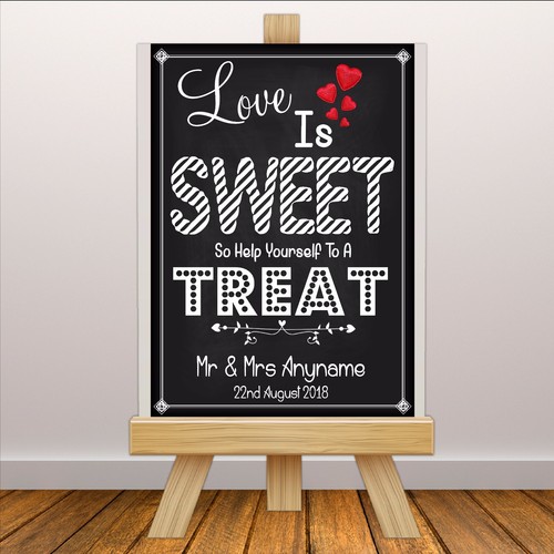 Personalised wedding sweet - personalised,