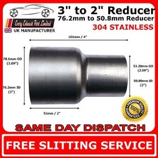 3" to 2" Stainless Steel Standard Exhaust Reducer Connector Pipe Tube