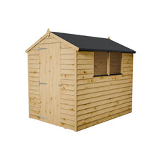 Waltons 7x5 Wooden Garden Shed Overlap Apex Single Door Windows Storage 7ft 5ft