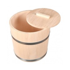 Wooden Bucket with Lid 10
