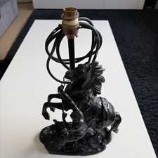 Antique/Vintage Early 20 cent Marly Horse Spelter Table Lamp - Wonderful Patina