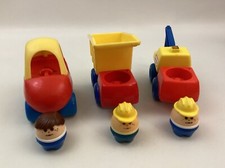 Little Tikes Toddle Tots Dump & Tow Trucks Cozy Coupe Figures  Lot Of 6 Pieces