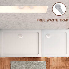 Shower Tray Enclosure Square Rectangle Stone Tray Free Slimline Waste Trap