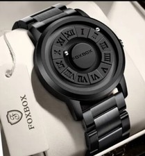 Mens Watch Magnetic Ball Bearing Wrist Watches Unique Stainless Steel Wristwatch