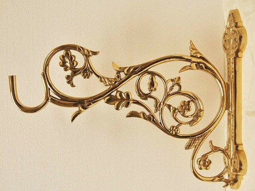 Brass wall bracket for hanging - brass,