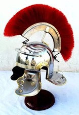 Armor centurion roman Medieval Helmet with Plume Red Color Wearable helmet