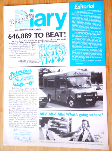 Dormobile diary 1984 motor - diary,