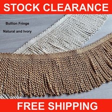THICK BULLION FRINGE TASSEL TRIM UPHOLSTERY FRINGING,1M 5M 10M