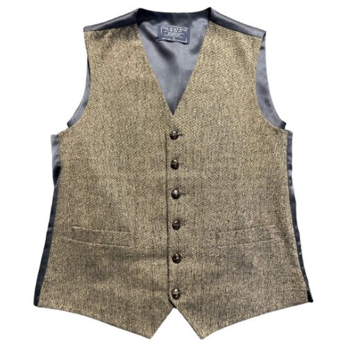 Brown donegal tartan waistcoat - brown,