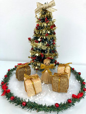 Ideal for Sylvanian Families houses xmas tree  approx 15cms tall presents no.720
