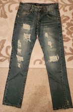 Philipp Plein blue distressed wid leg jean size 32