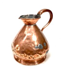 Antique Large 19th Copper Pitcher Measuring Water Drink Jug / Two Gallon