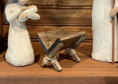 Wooden manger for nativity - manger,