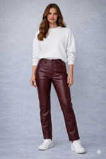 Womens Burgundy Sheepskin