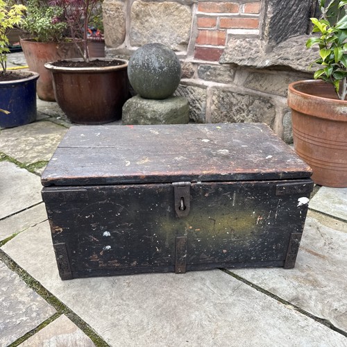 Wooden tool chest vintage box - chest,