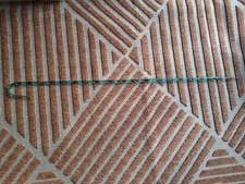 Nailsea Green Coloured White Crossed Decorated Glass Walking Stick