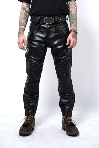 Men real leather bikers - men,