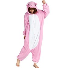 Halloween Pink pig Onesiee Kigurumi Fancy Dress Costume Pajamas Sleep wear suit