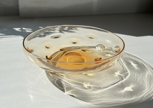 Vintage thomas webb amber - vintage, 8"
