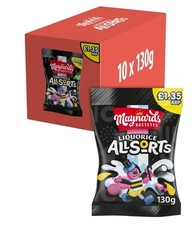Maynards Bassetts Liquorice Allsorts £1.35 Sweets Bag Full Case of 10 x 130g