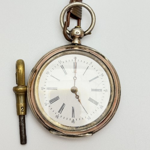 Antique 800 silver key - antique, wind