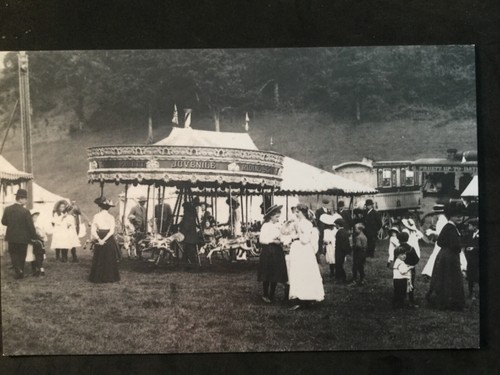 Fairground scene somerset - fairground, 1907