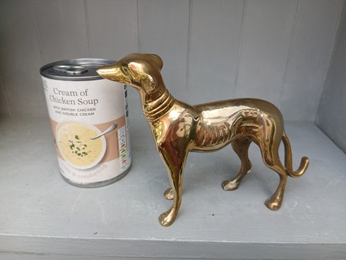 Vintage brass greyhound - greyhound, dog