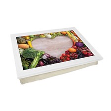 Lap Tray with Framed Heart Design – Premium Quality, Unique Vegetable Pattern