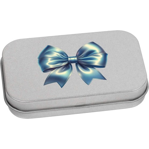 Pretty blue bow metal - bow', hinged
