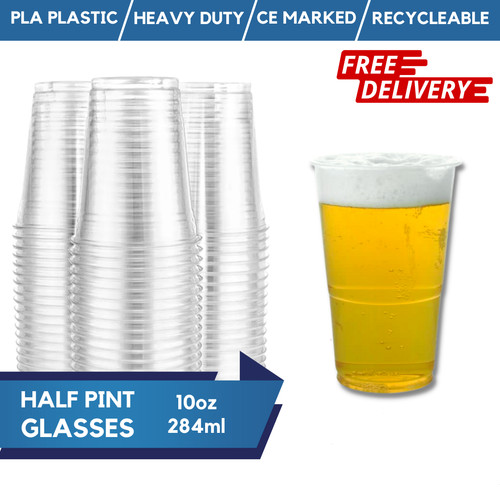 Disposable half pint glasses - half,