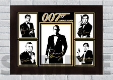 James Bond 007 Signed Minimalist Poster Movie A4/A3 Gift/Memorabilia #153