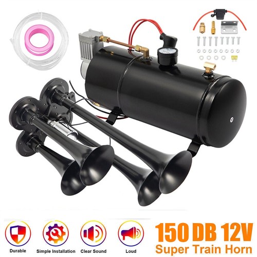 Air horn with - horn, compressor