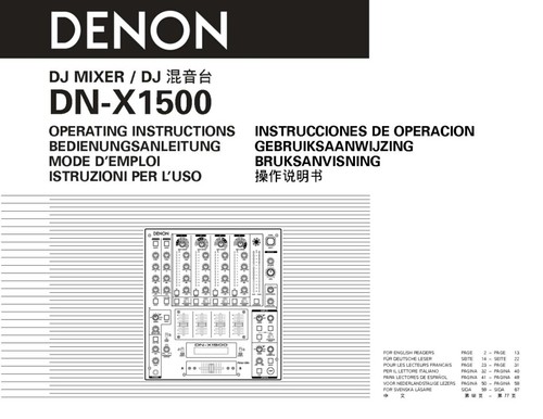 Denon x1500 mixer owners - denon,