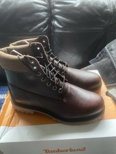 MENS TIMBERLAND PREMIUM BOOTS BURGUNDY  Size UK 9 BNIB CASUALS CAT