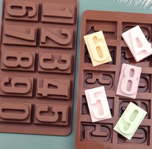 Number silicone chocolate - number,