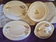 Vintage A.J Wilkinson LTD Royal Staffordshire Pottery Tableware Serving 4 Pc Set