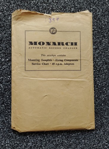 Bsr monarch record changer - monarch,