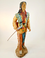 Academy Native American Indian & Hunting Resin Statue 21" Tall Tribal Figurine