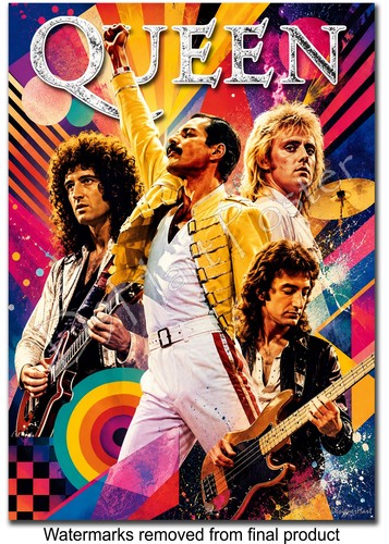 Queen poster starring - queen, freddie