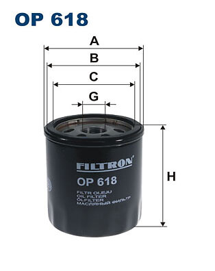 Filtron 618 oil filter - op, for