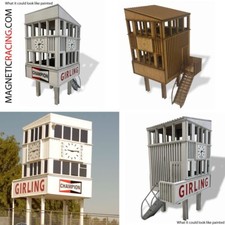 Scalextric Slot Car Buildings - Goodwood Pit Control Tower, Magnetic Racing 1:32