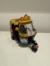 Hand-Painted Wrought Iron Rickshaw Riksha Tuk Tuk model 