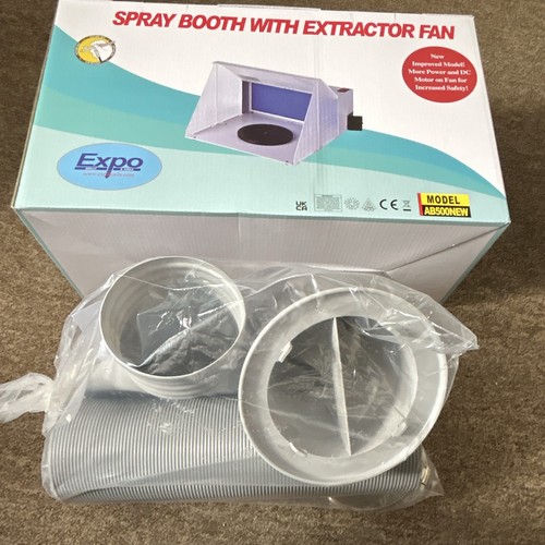 Spray booth with extractor fan - with,