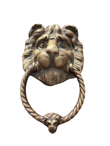 Antique edwardian brass lions - antique,