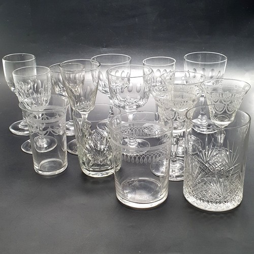 Antique drinking glasses - drinking,
