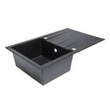 Cooke & Lewis Ising Black Resin 1 Bowl Sink & drainer
