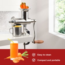 Fruit Vegetable Squeezer Stainless Manual Wheat Grass Citrus Press Juicer